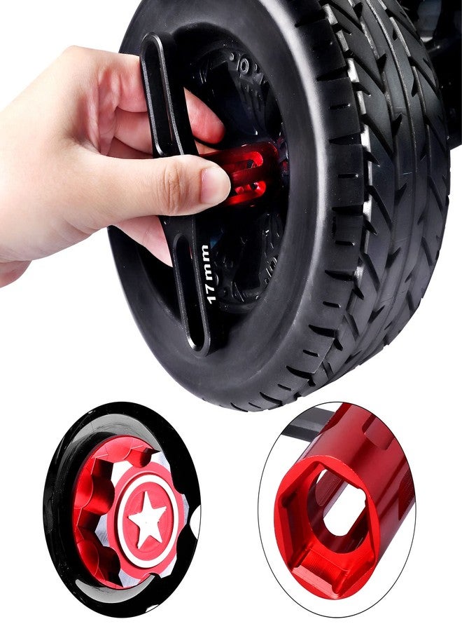 CrazyHobby 17mm Wheel Nuts 17mm Wheel Wrench Tool for Traxxas Maxx WideMaxx E Revo 2.0 Summit T Maxx RC Monster Truck Wheels Tires Red - Image 2